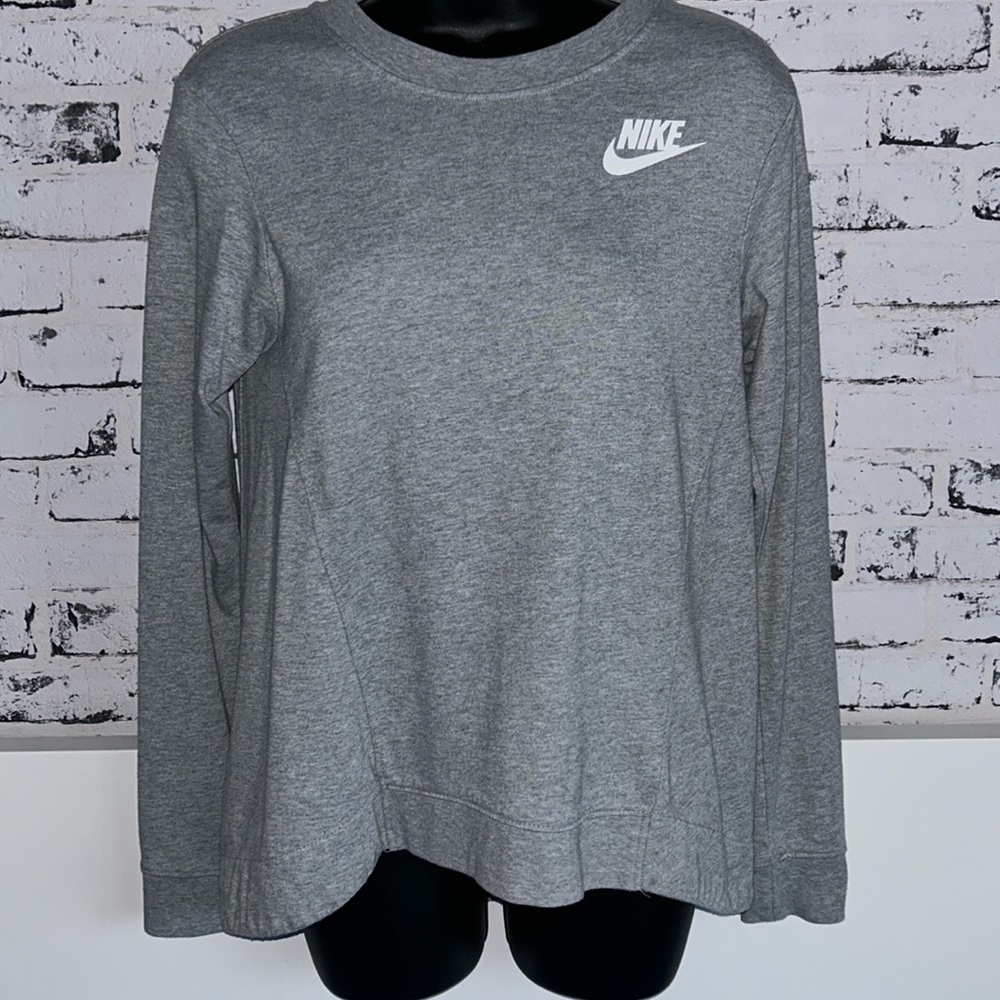 Nike Grey Irregular Hem Sweatshirt